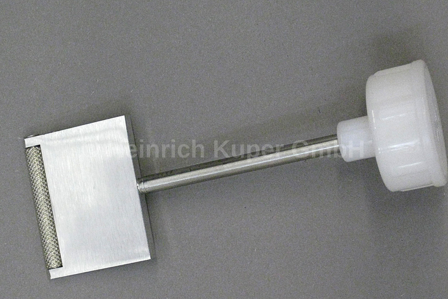 Rollspachtel 50X7mm, neue Ausführung mit Seitenschultern aus Edelstahl; Ergal-Alu Beleimung Verleimung Leimauftrag