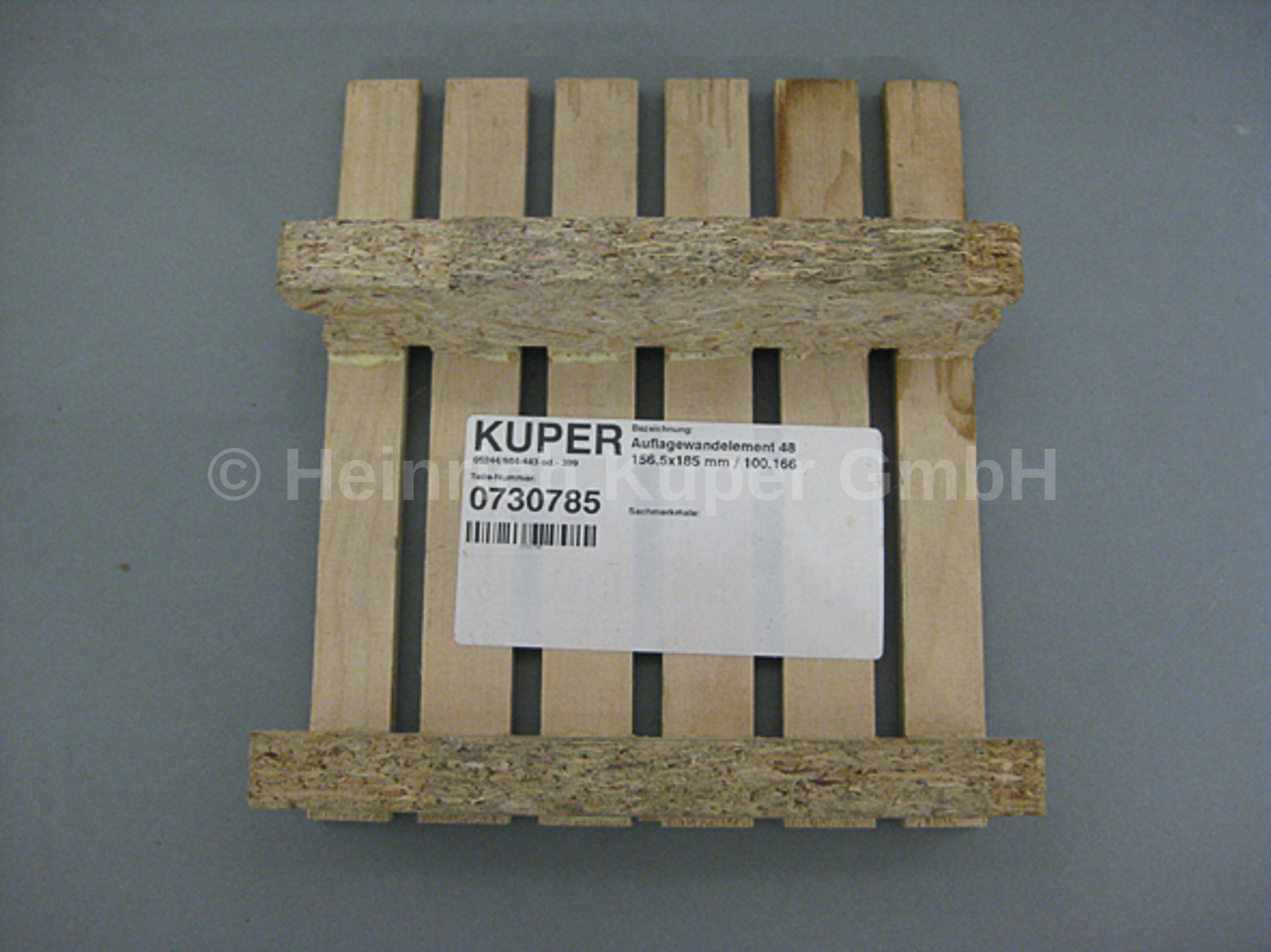 Auflagewandelement 48 Striebig 156.5x185 mm / 100.166