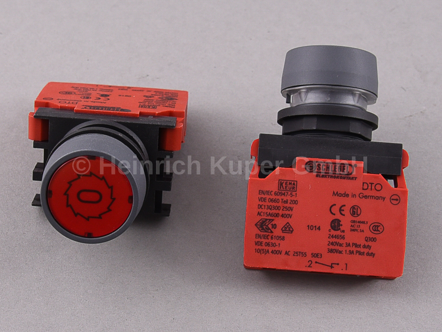 Drucktaste O rot Striebig 91-05-30500-10, 992.101, 047.825