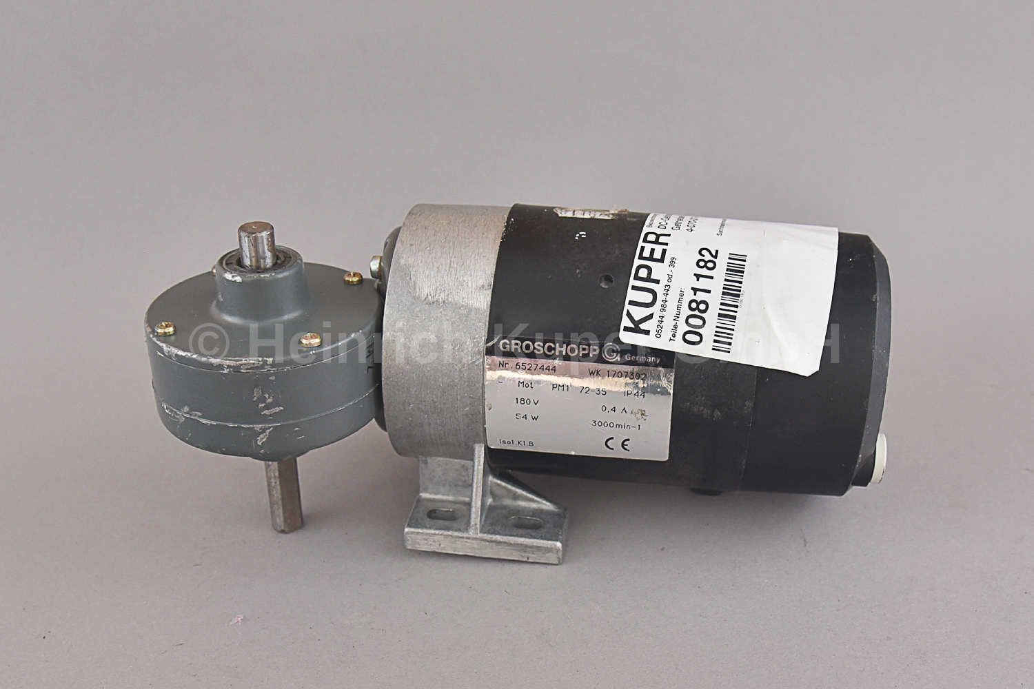 DC-Getriebemotor PM1 72-35 mit Getriebe E2,I=75/190V/0,4A/54W 4-070-01-0253