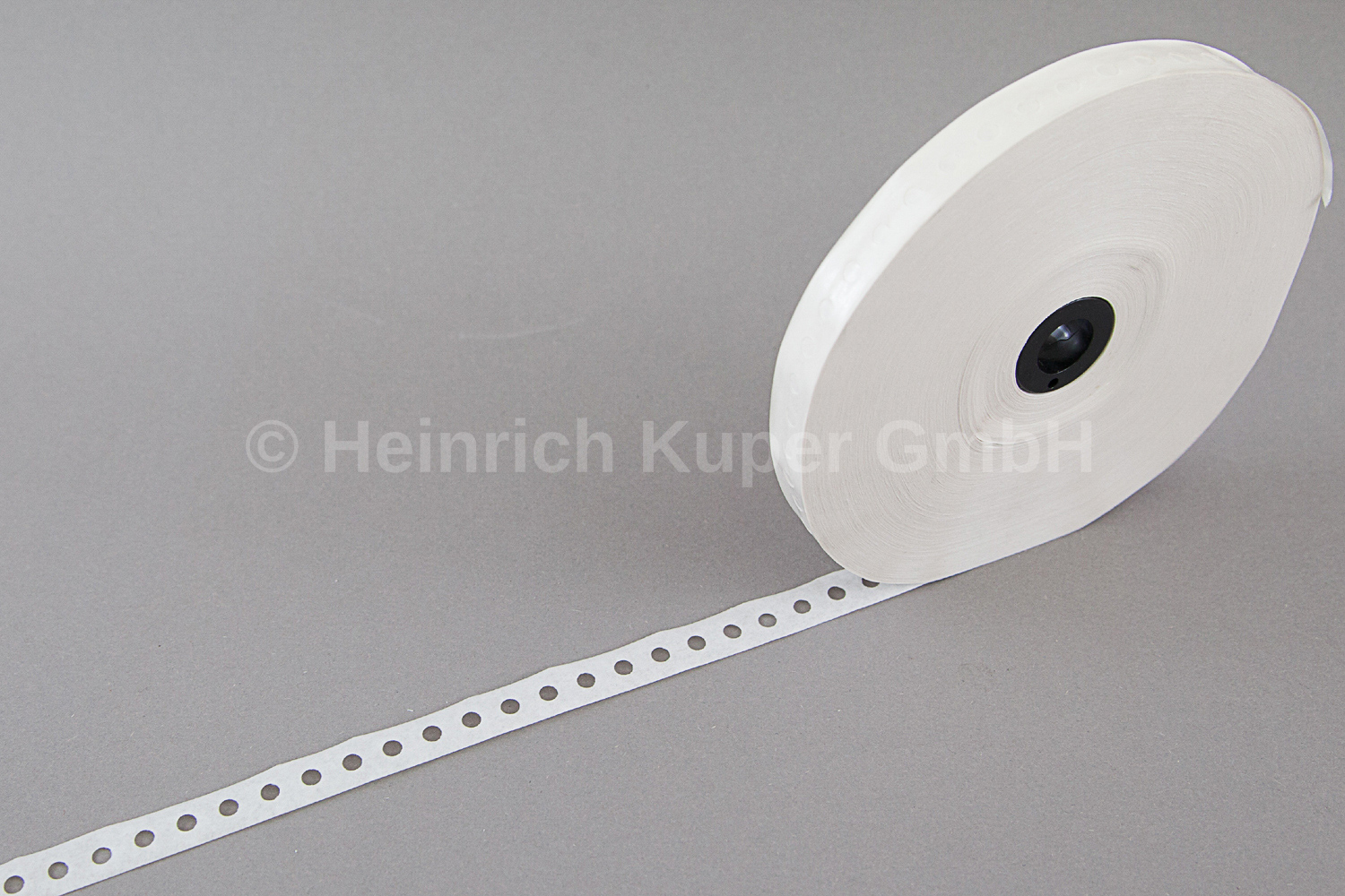 Fugenpapier weiß, gelocht, 12 mm breit, Rolle á 200 mtr.