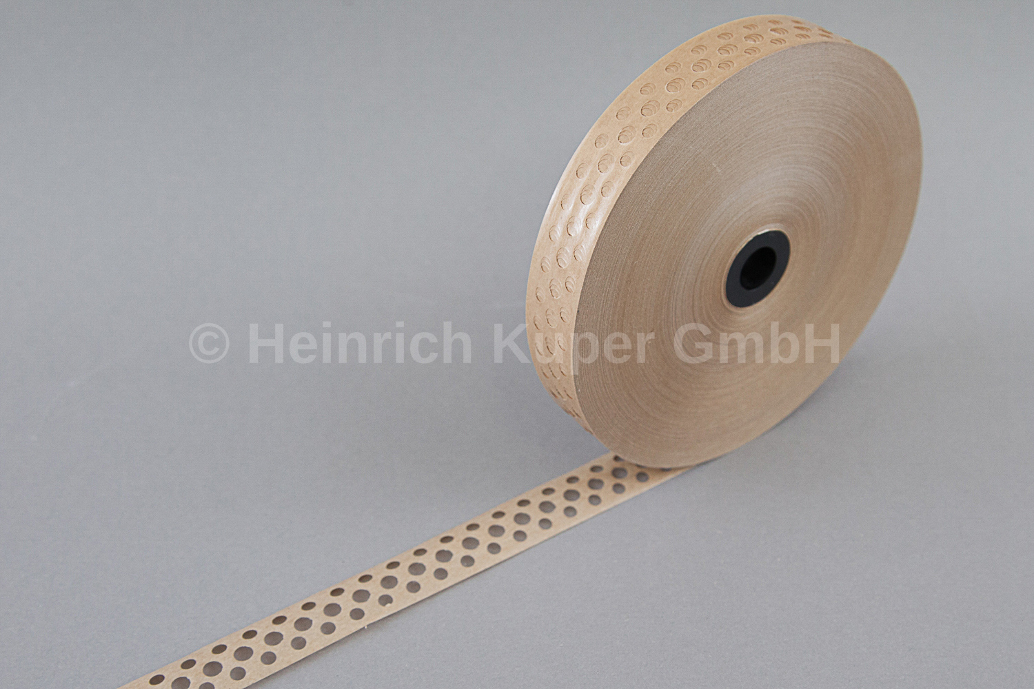 Fugenpapier braun, 3-fach gelocht, 20 mm breit, Rolle á 200 mtr.