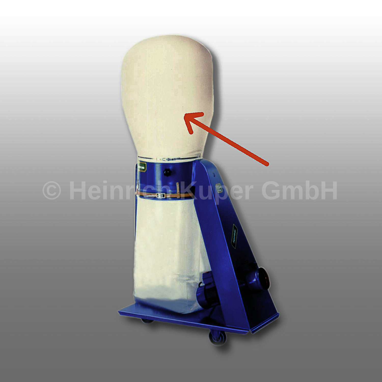 Oberfilter normal, Baumwolle Filtersack D=650mm Länge=1250 mm Öffnung D=500mm