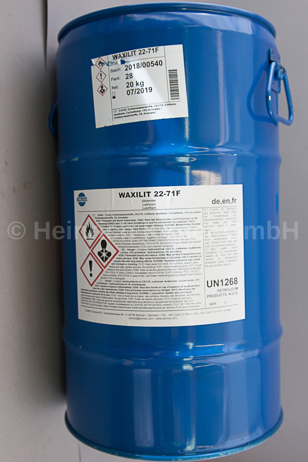 Gleitmittel Waxilit 22-71 F à 20 kg  -  f. Automaten Gleitmittel für Holzbearbeitungsmaschinen