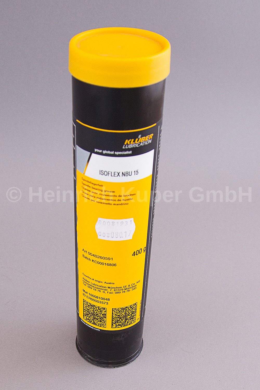 Langzeitfett Isoflex NBU 15 400 g Kartusche 2605A0033