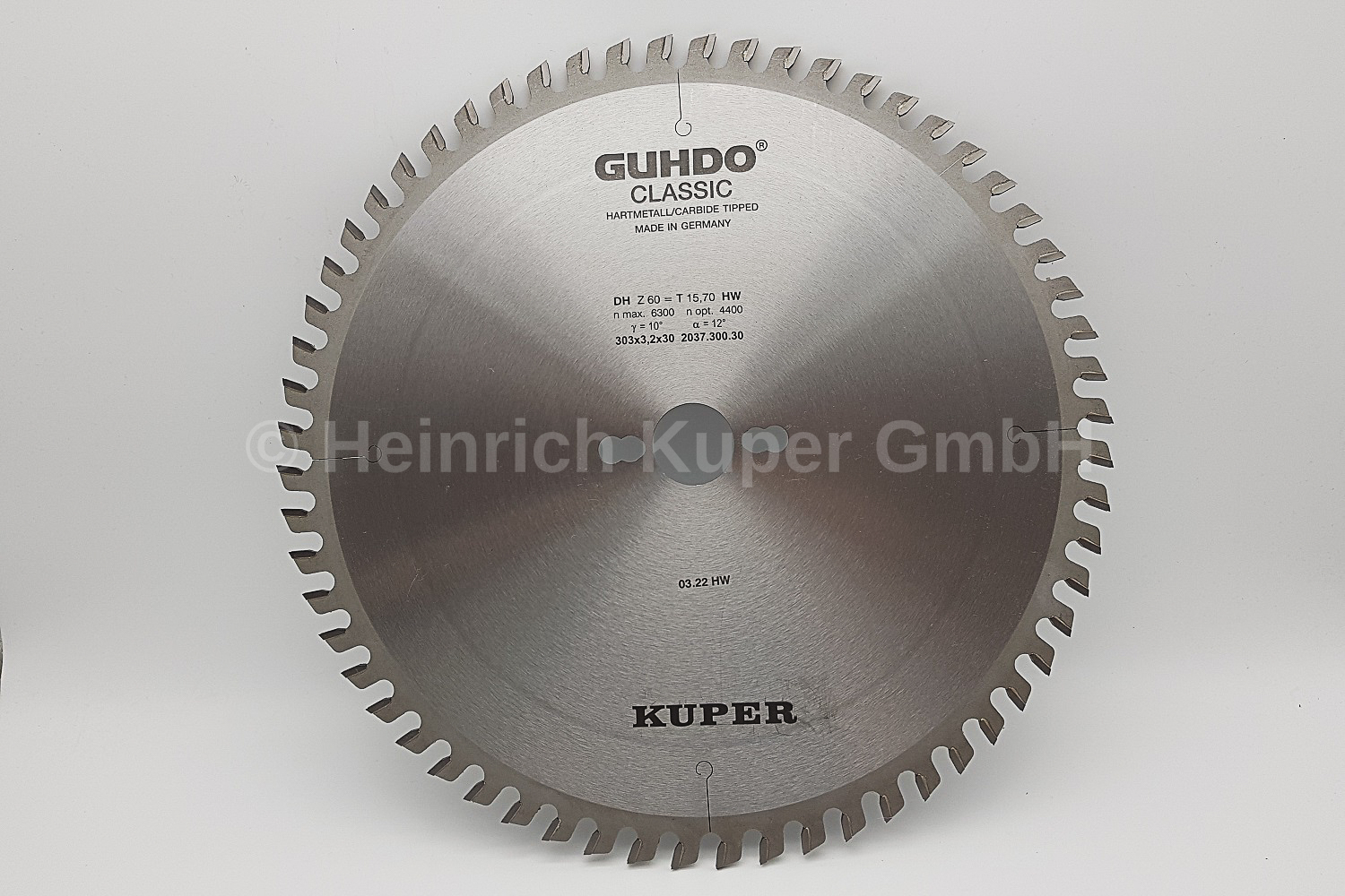 HW-Kreissägeblatt GUHDO 303x3,2x30mm   Z=60 DH 2037.300.30
