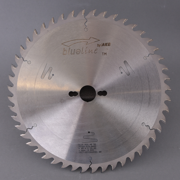 HW-Kreissägeblatt 300x3,2x30mm   Z=48 W 9112.300.48.30 Hartmetall bestückt, Wechselzahn, Einsatz auf Tisch- und Formatkreissägen, Für Plattenwerkstoffe