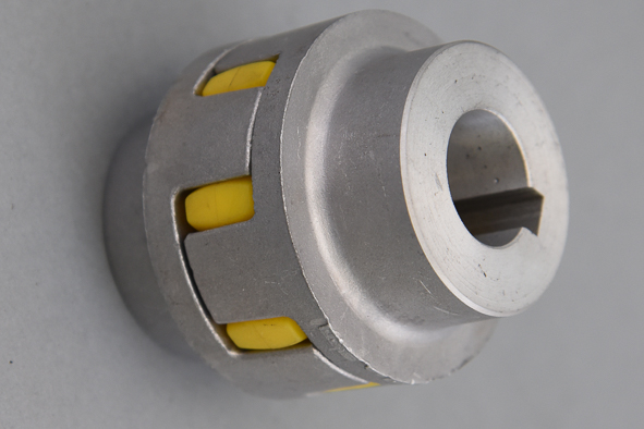Rotex-Kupplung Alu, L=70 mm je 1 Bohrung: 19 mm mit 6 mm Nut 24 mm mit 8 mm Nut