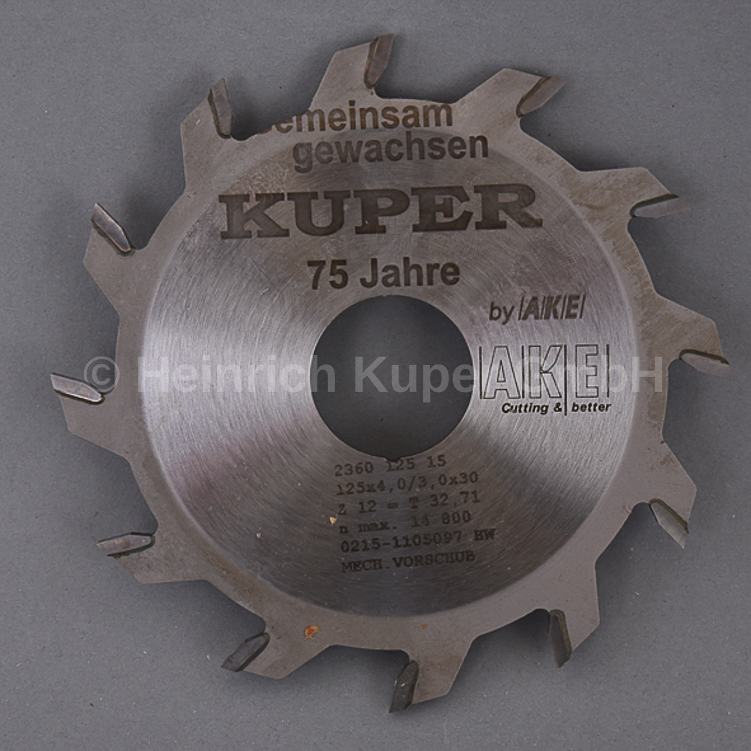 HW-Nutsäge MEC 125x4x30mm, Z=12 FZ Hartmetall bestückt, Flachzahn, Einsatz auf CNC-Bearbeitungszentren
