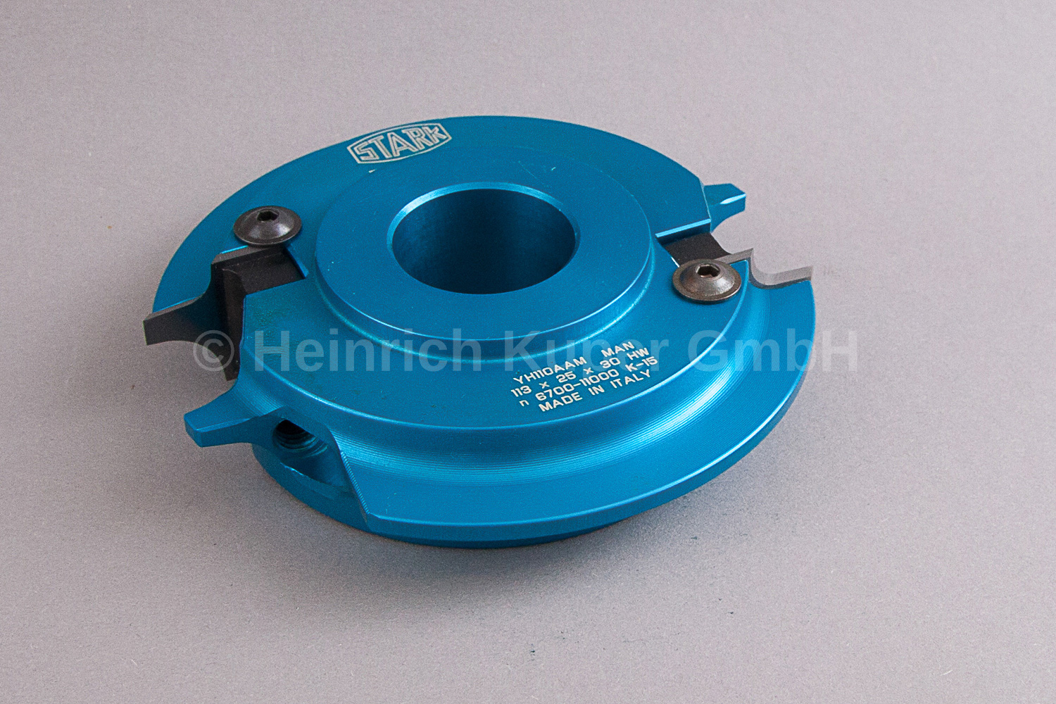 WPL-Viertelstabfräser-Set  MAN 113 X 25 X 30MM  Z=2  einschl. HM-Profilmesser R 3/6+R 4/8 + R 5/10, Messerkopf aus LM