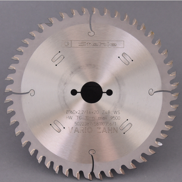 HW-Kreissägeblatt 160x2,2x20mm  Z=48W Hartmetall bestückt, Wechselzahn, Einsatz auf Handkreissägen