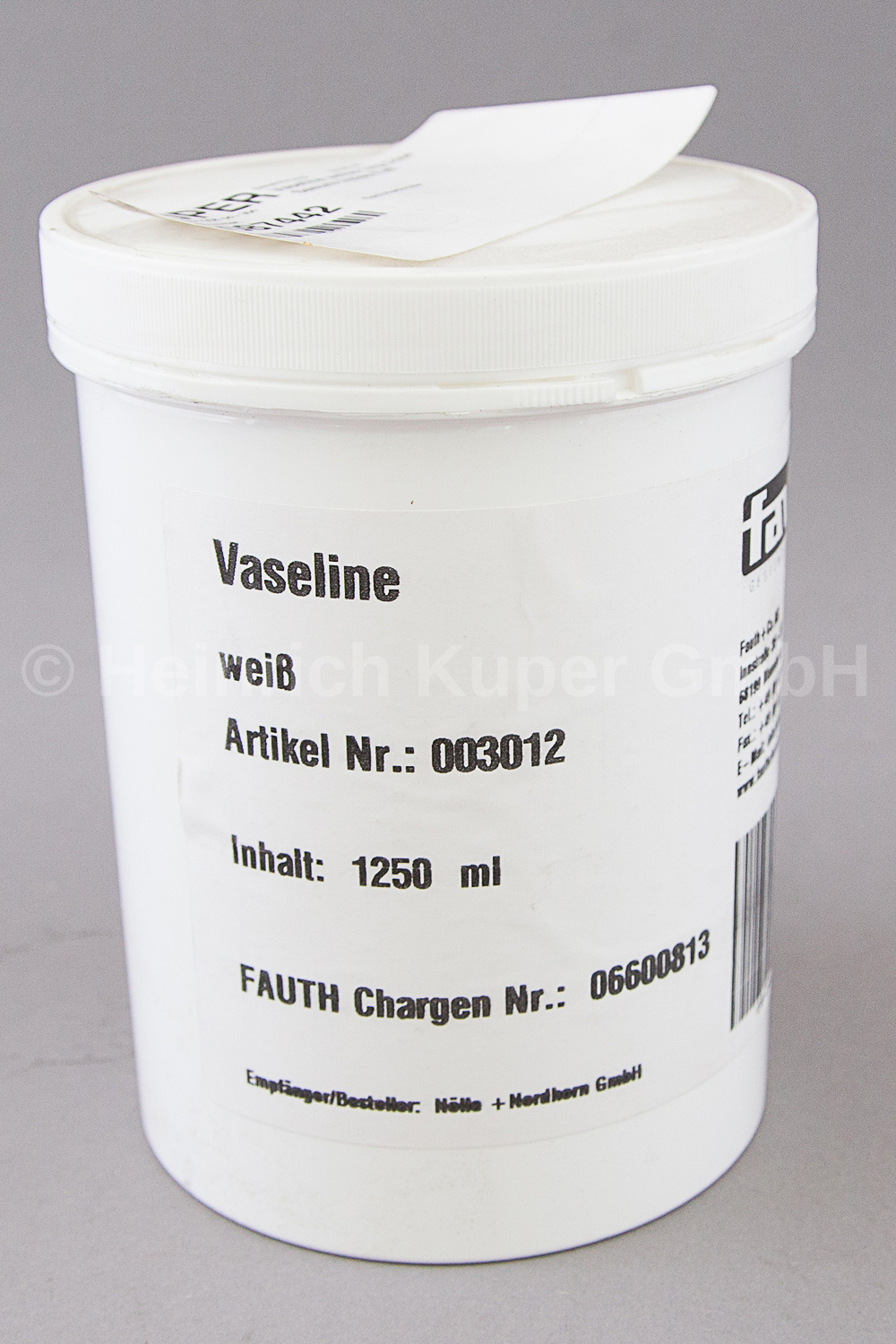 Vaseline weiss 1kg Dose Säure freies Fett