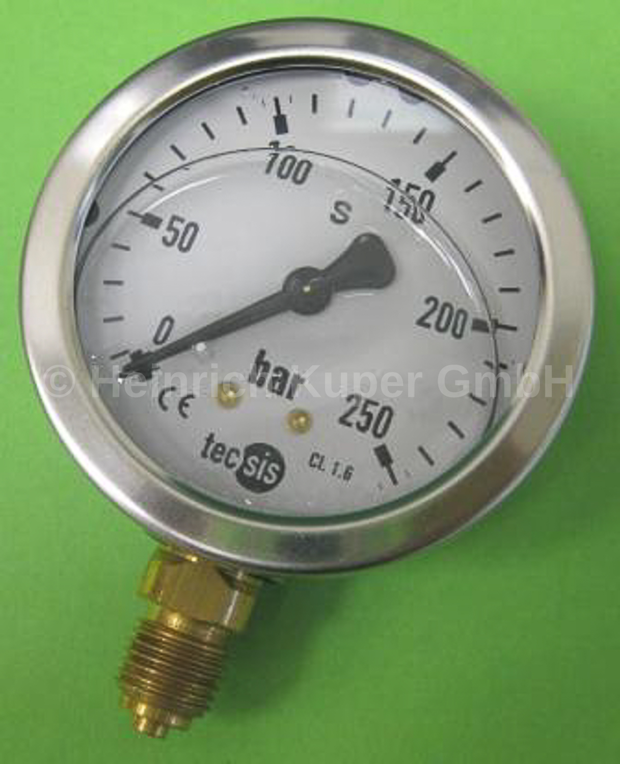 Glyzerinmanometer D=63 mm 1/4" 0-250 bar/Anschluß unten Weima Hacker