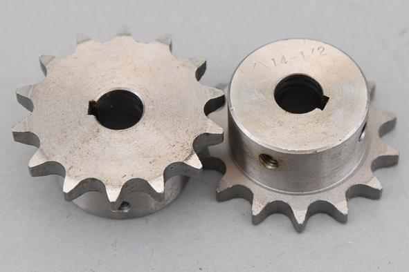 Kettenrad 1/2x5/16 Z14 einfach Ø 14 mm Posmo Spindel, obere Welle