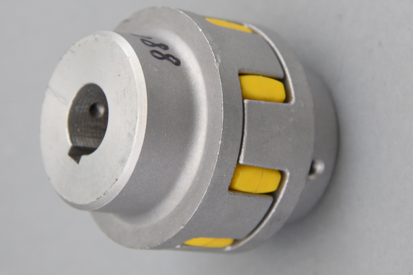 Rotex-Kupplung Alu, L=70 mm je 1 Bohrung: 14 mm mit 5 mm Nut 19 mm mit 6 mm Nut