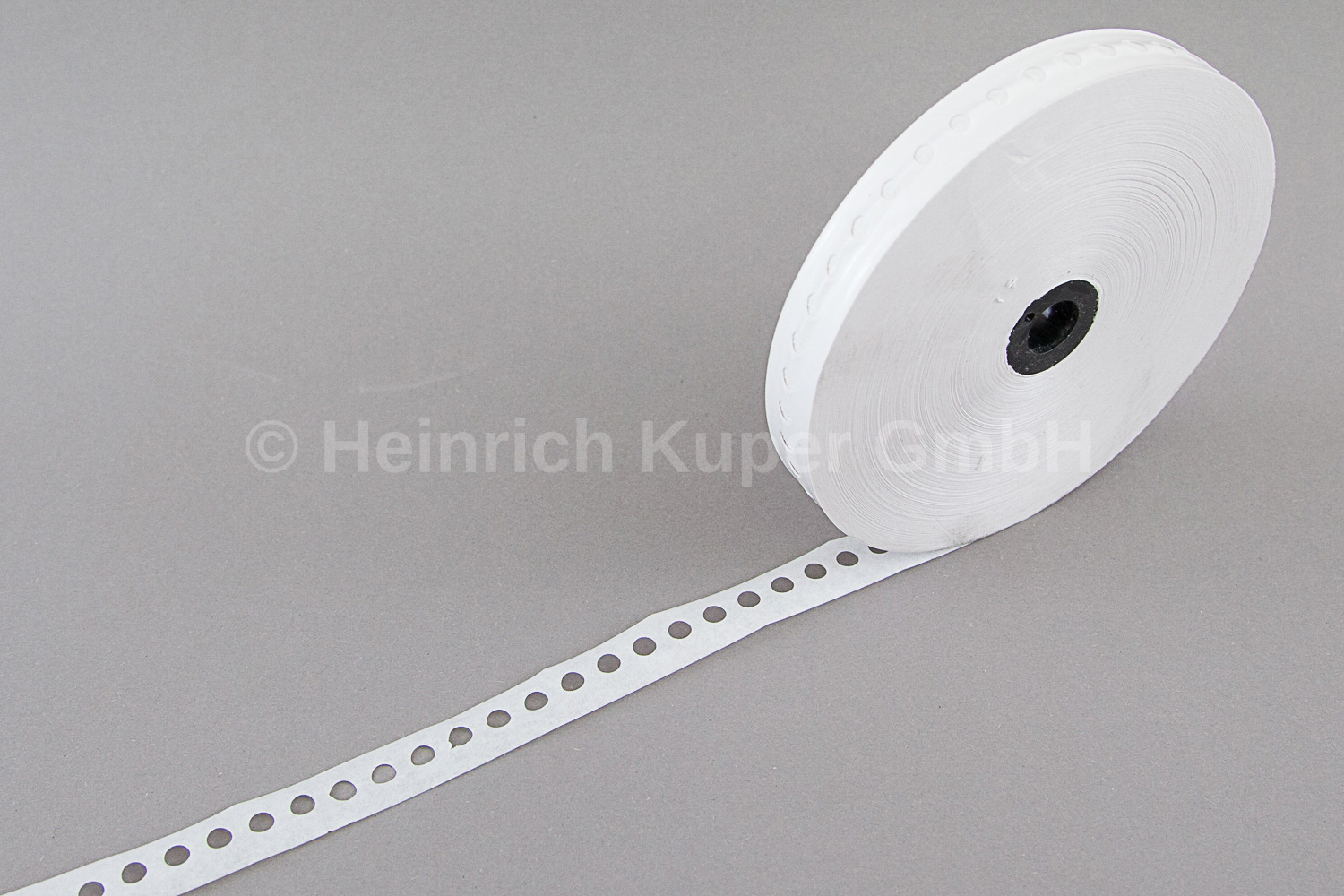 Fugenpapier weiß, gelocht, 15 mm breit, Rolle á 200 mtr.