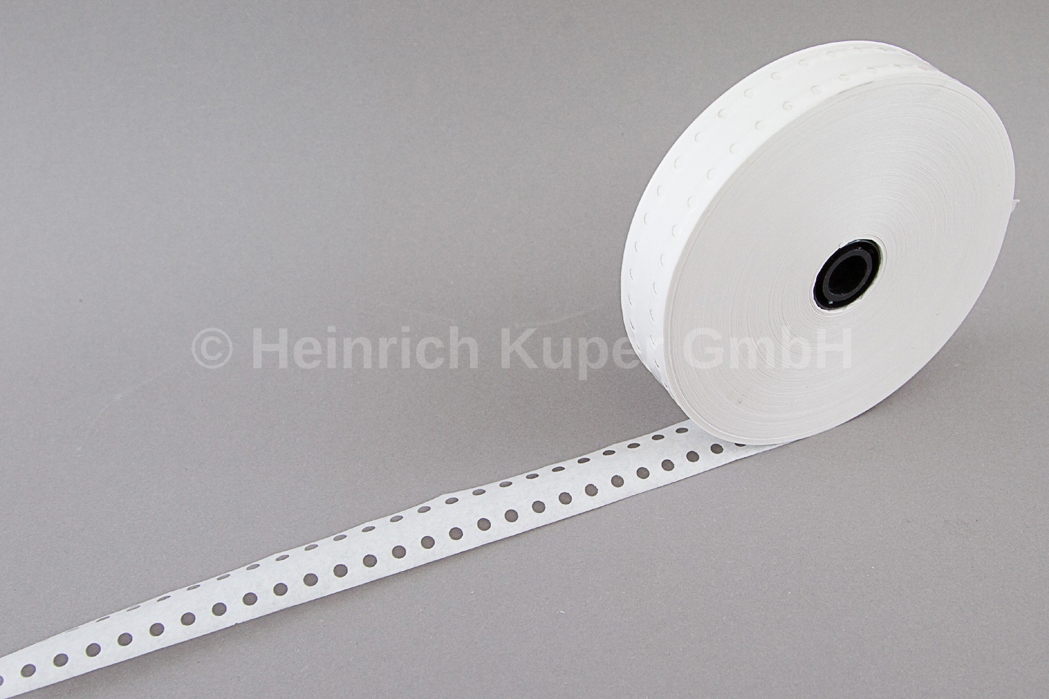 Fugenpapier weiß, 2-fach gelocht, 25 mm breit, Rolle á 200 mtr.