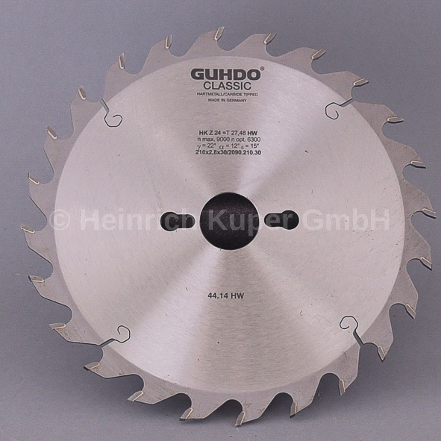 HW-Kreissägeblatt 210X2,8X30mm   Z=24 W 2090.210.30 Hartmetall bestückt, Wechselzahn, Einsatz auf Handkreissägen, für Massivholz